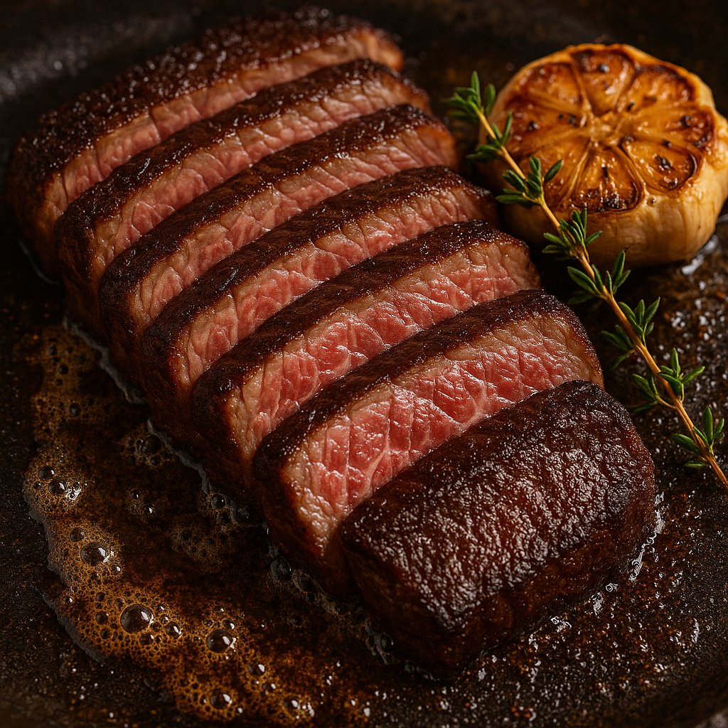 Opulent Wagyu Steak — Sizzling Macro Close‑Up