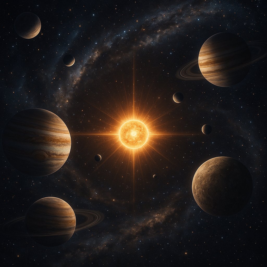 Orbital Ballet: Planets Around a Radiant Star