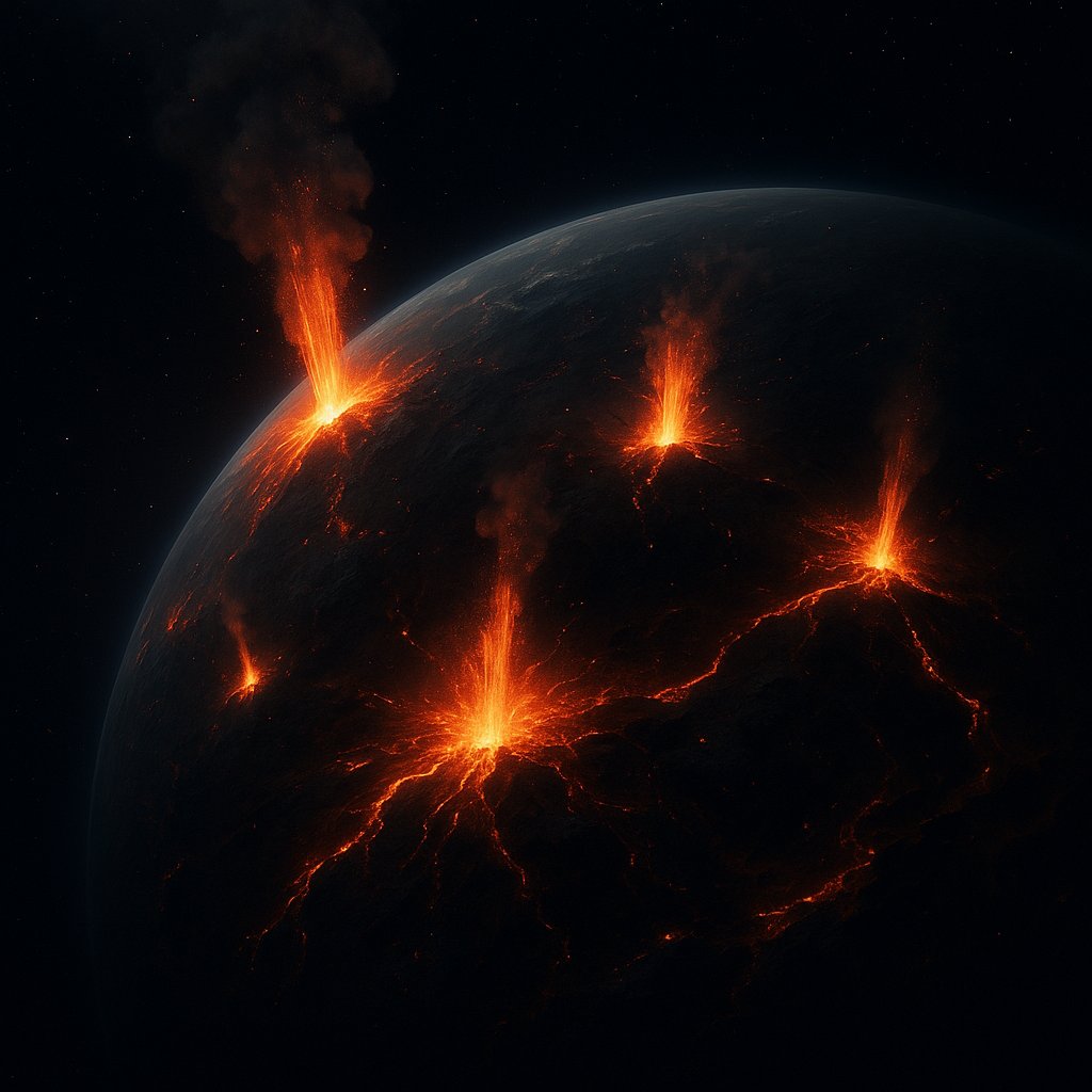 Orbital View of a Volcanically Active Exoplanet