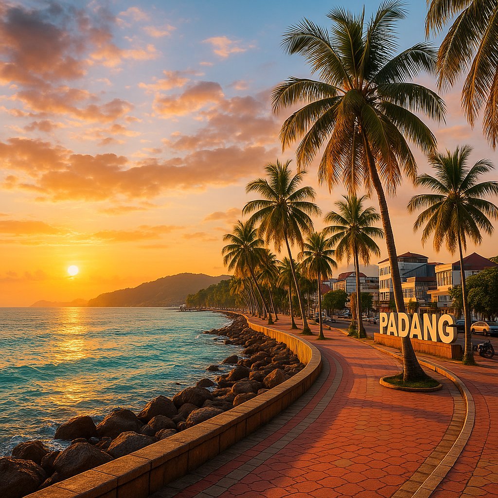 Padang Seaside Promenade at Sunset