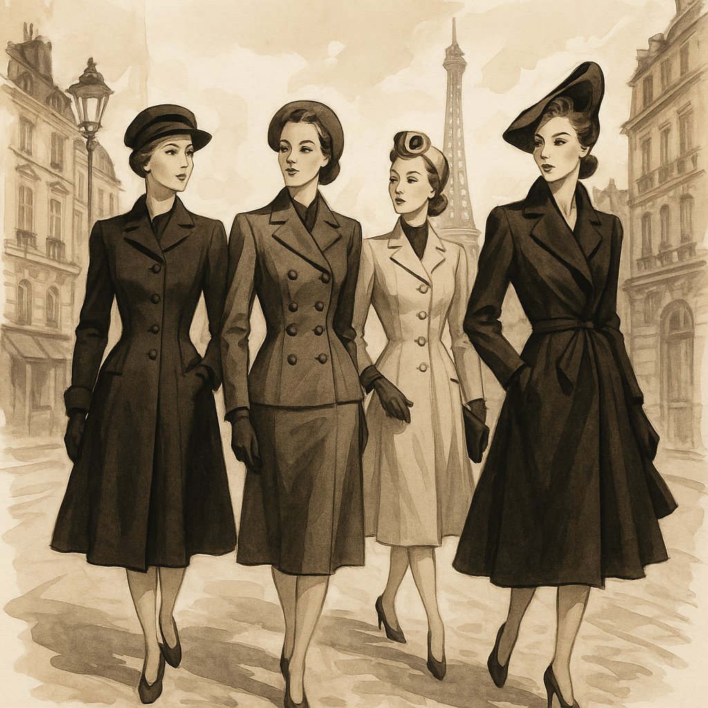 Parisian Coats: 1940s Street Elegance