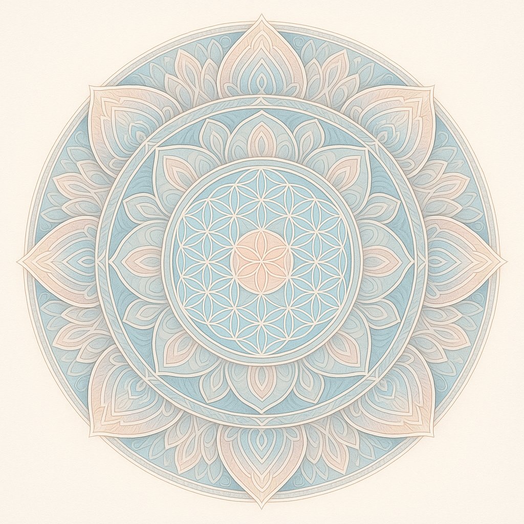 Pastel Flower of Life Mandala