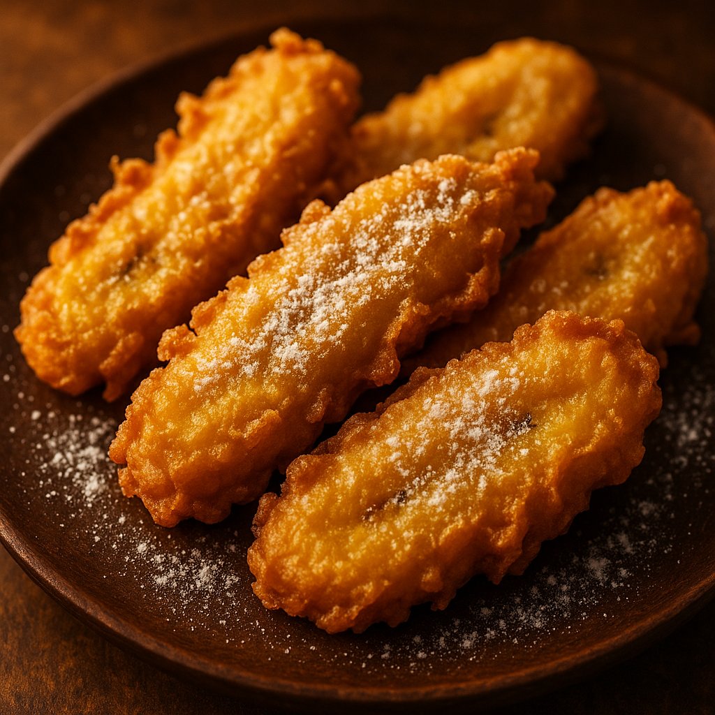 Pisang Goreng — Crispy Fried Bananas with Powdered Sugar