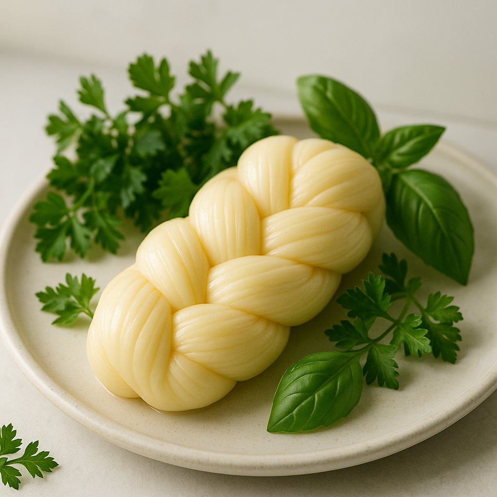 Plaited Braided Cheese with Fresh Herbs