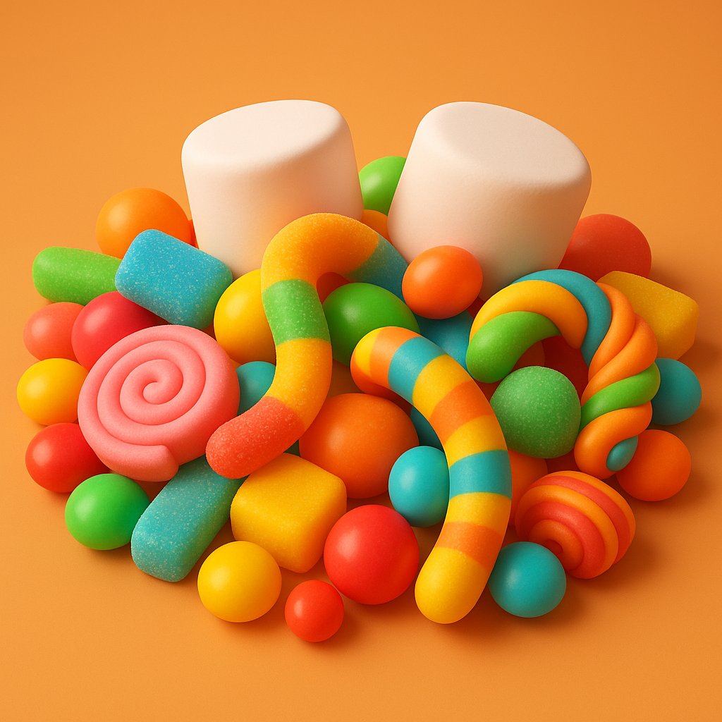 Playful Pile of 3D Candy
