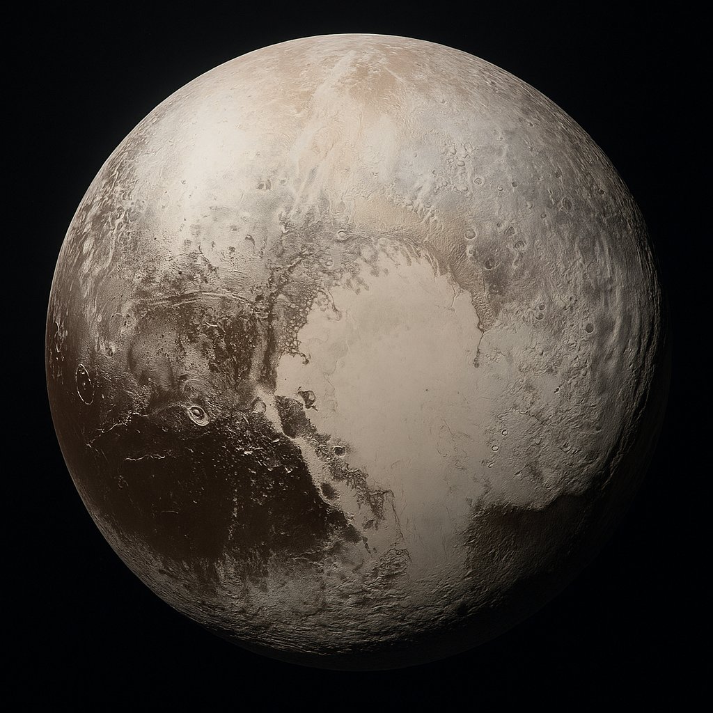 Pluto Close-Up with Heart-Shaped Tombaugh Regio