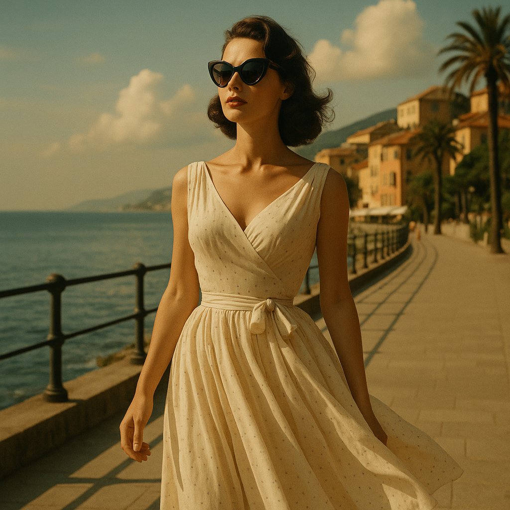 Riviera Reverie: Sunlit Promenade