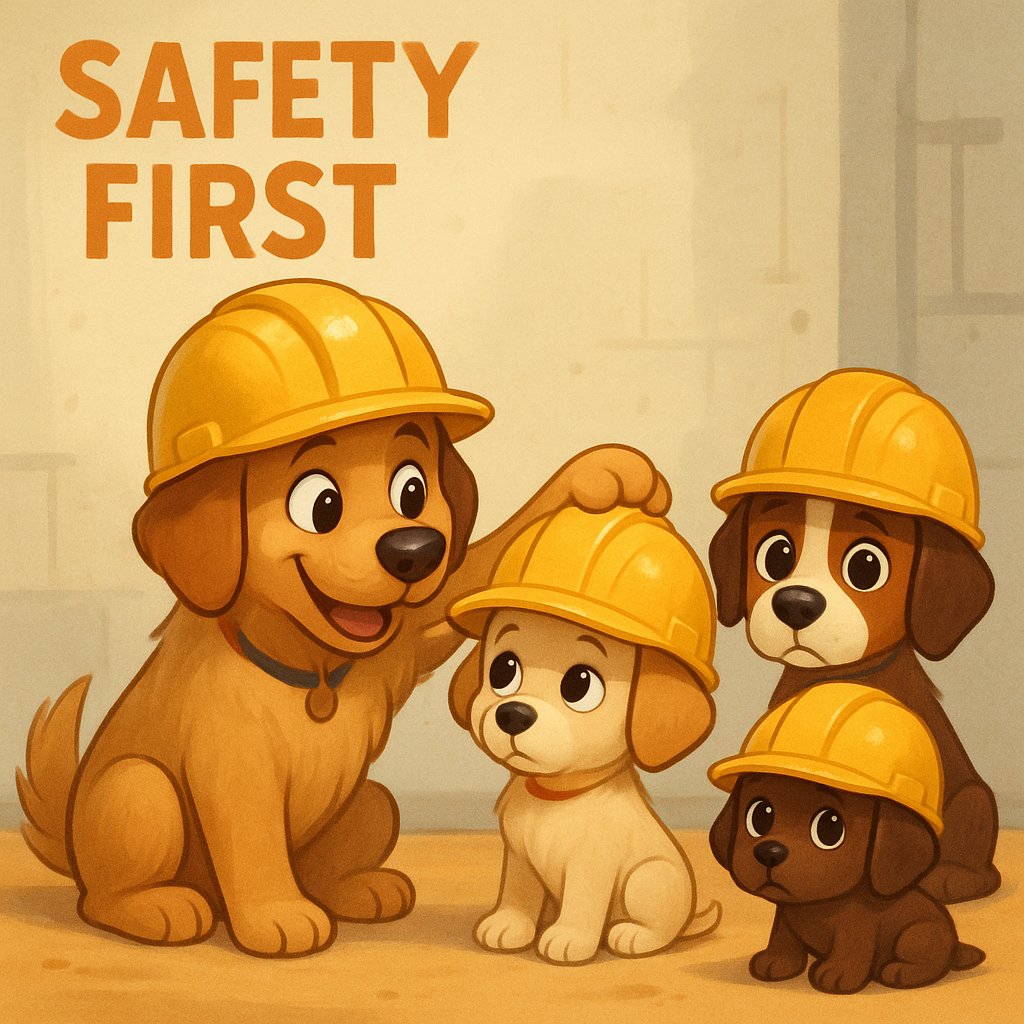 Safety First: Construction Puppy Coach