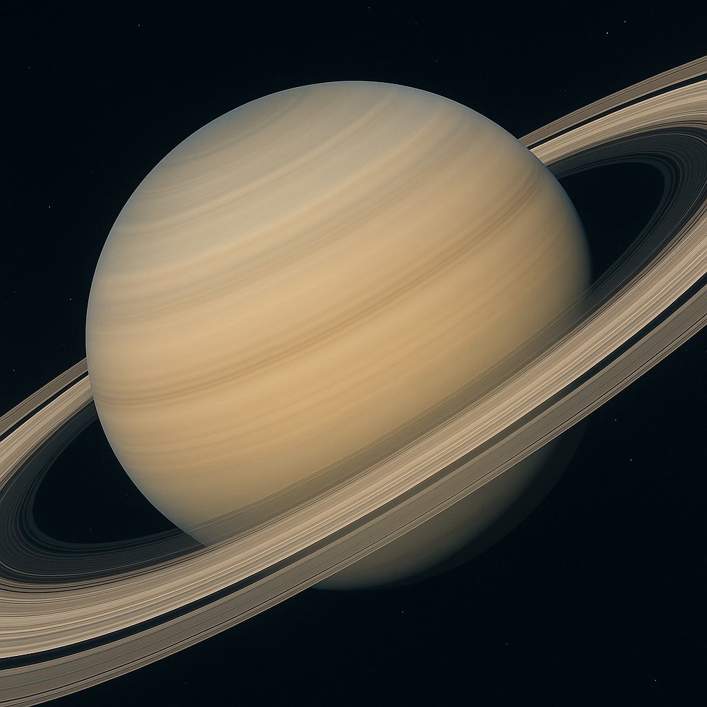 Saturn Close-Up with Detailed Rings