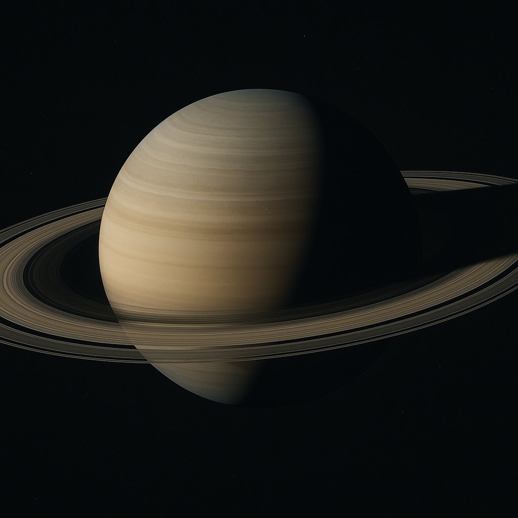 Saturn in Side Light — Quiet Terminator