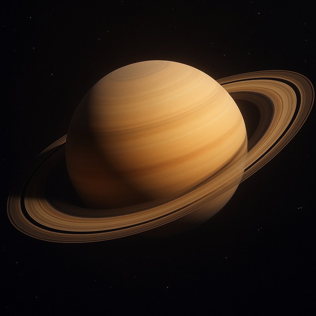 Saturn in Warm Sunlight — Cinematic NASA-style Portrait