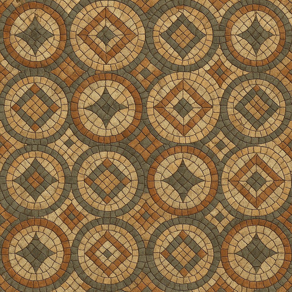 Seamless Ancient Stone Mosaic Pattern
