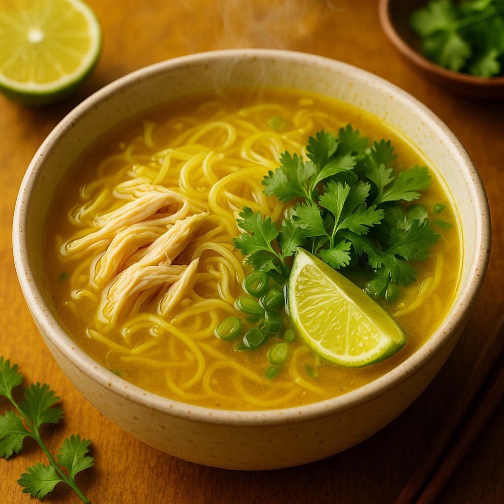 Soto Ayam — Turmeric Chicken Noodle Soup