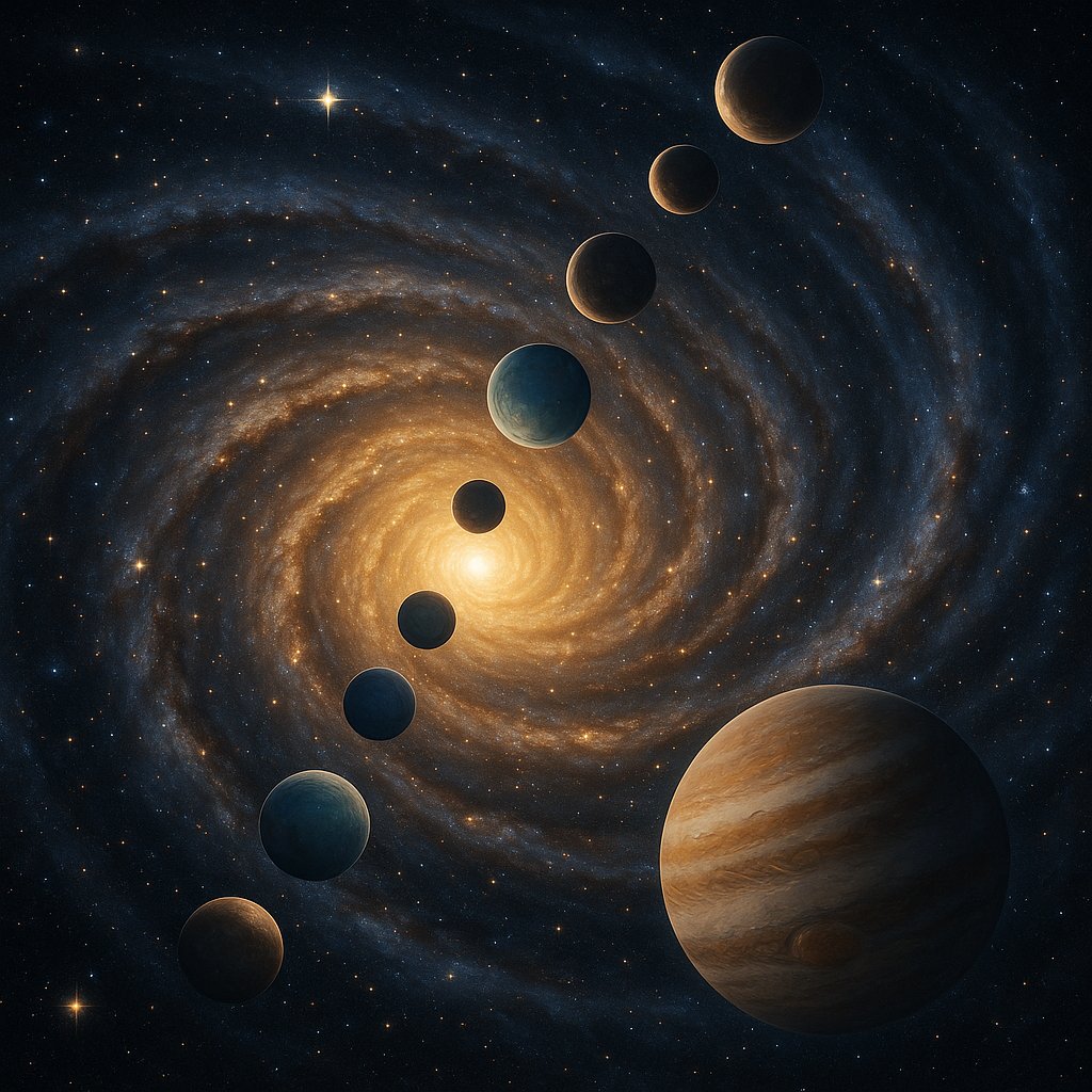 Spiral Conjunction: Planets in Alignment