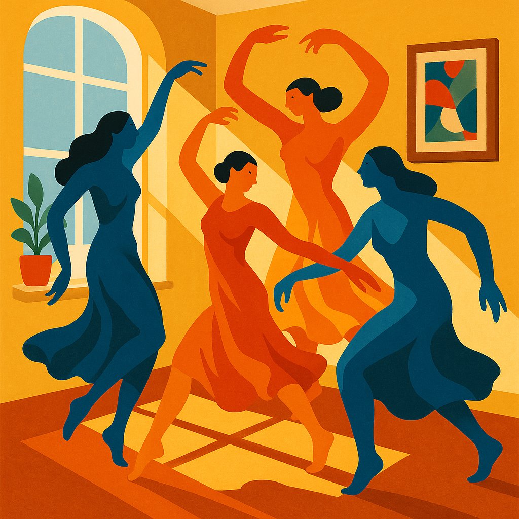 Sunlit Dance in Warm Hues