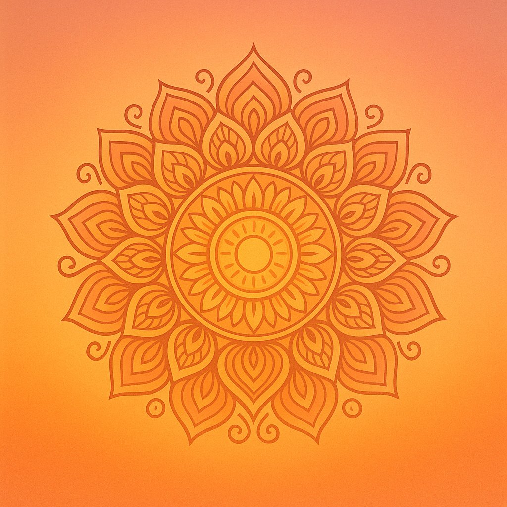 Sunrise Mandala — Warm Gradient Radiance