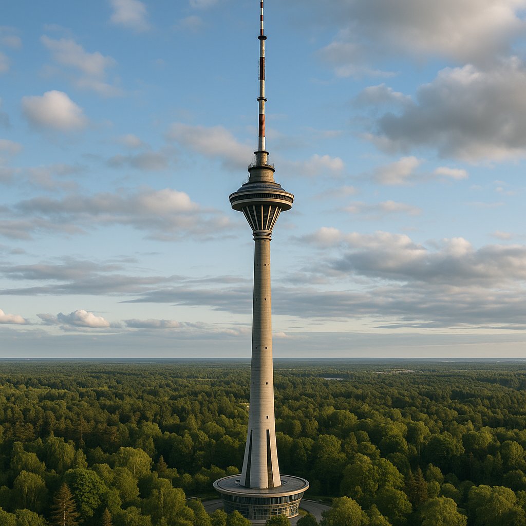 Tallinn TV Tower at Golden Northern Light