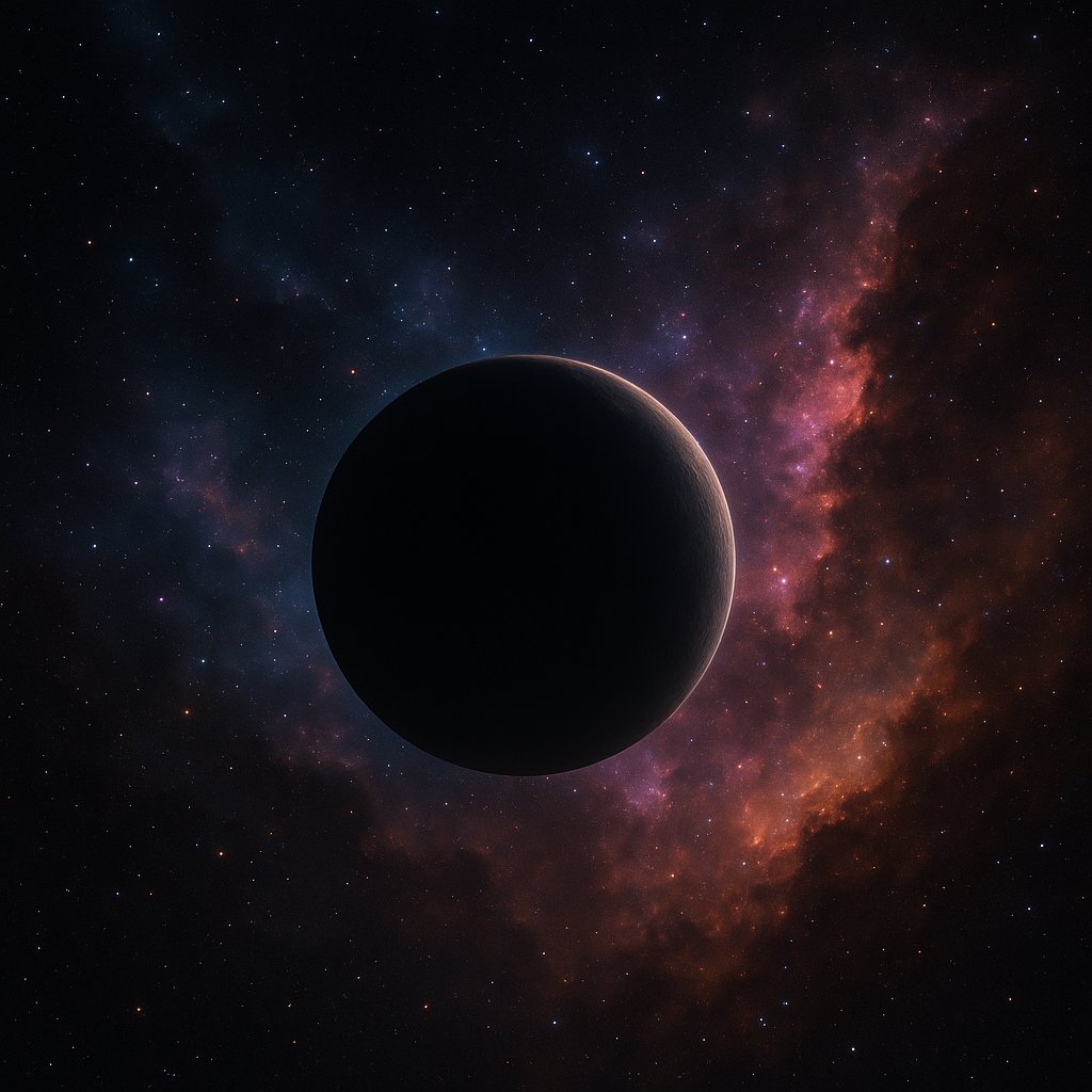 Terminator Silhouette: Planet Before a Nebular Sea