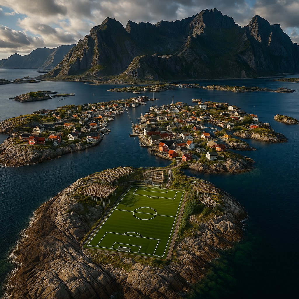 The Pitch on the Edge — Henningsvær Fishing Village, Lofoten