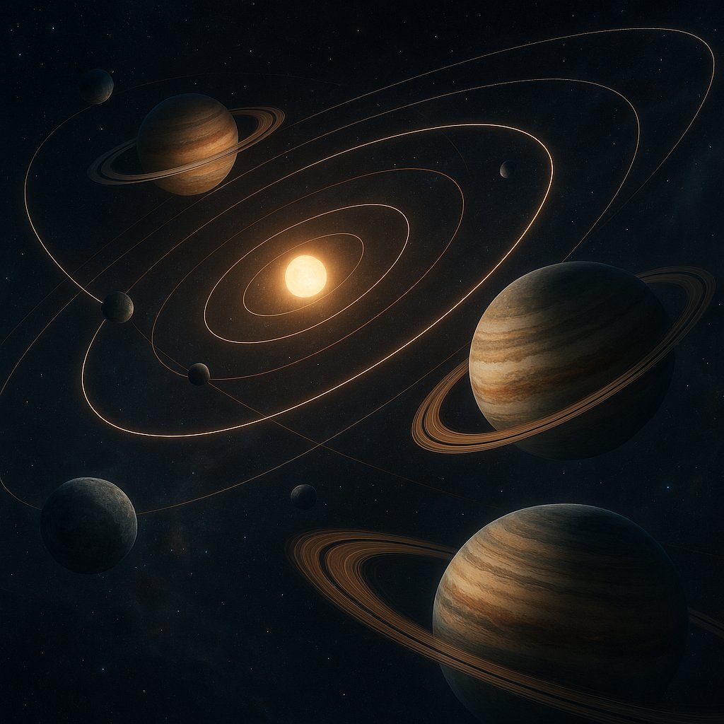 Tilted System: Luminous Orbits of an Alien Solar Family