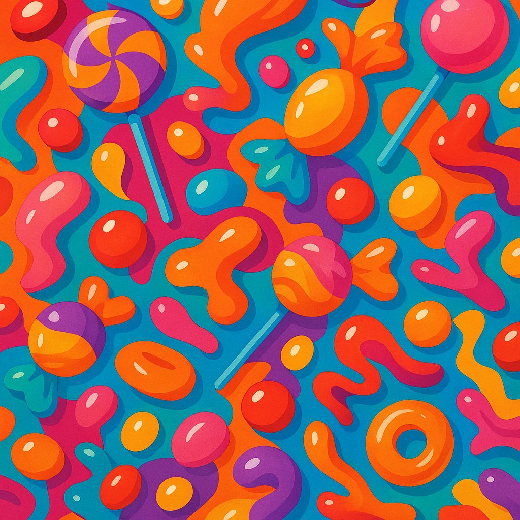 Vibrant Candy Splash — Seamless Abstract Pattern