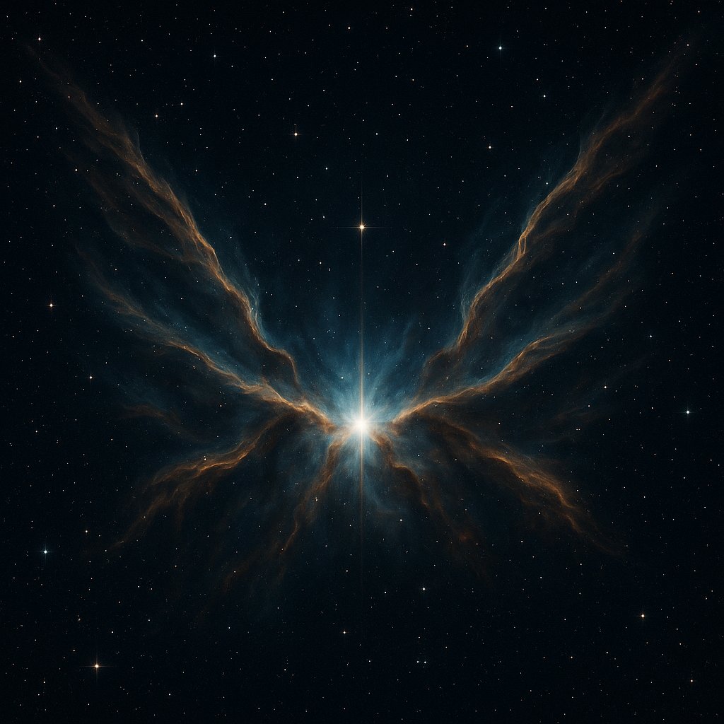 Winged Nebula: Symmetry in Plasma
