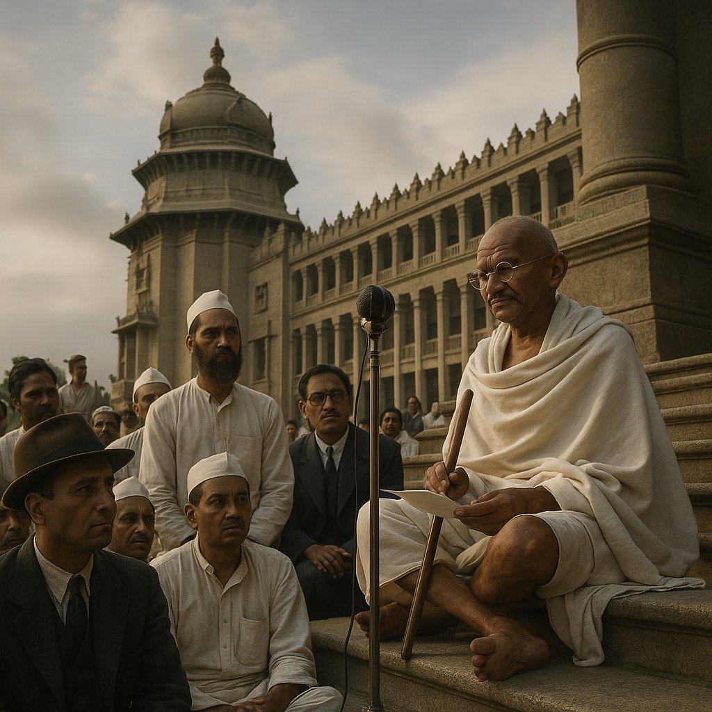 Winter Assembly at the Steps of the Raj Palace
