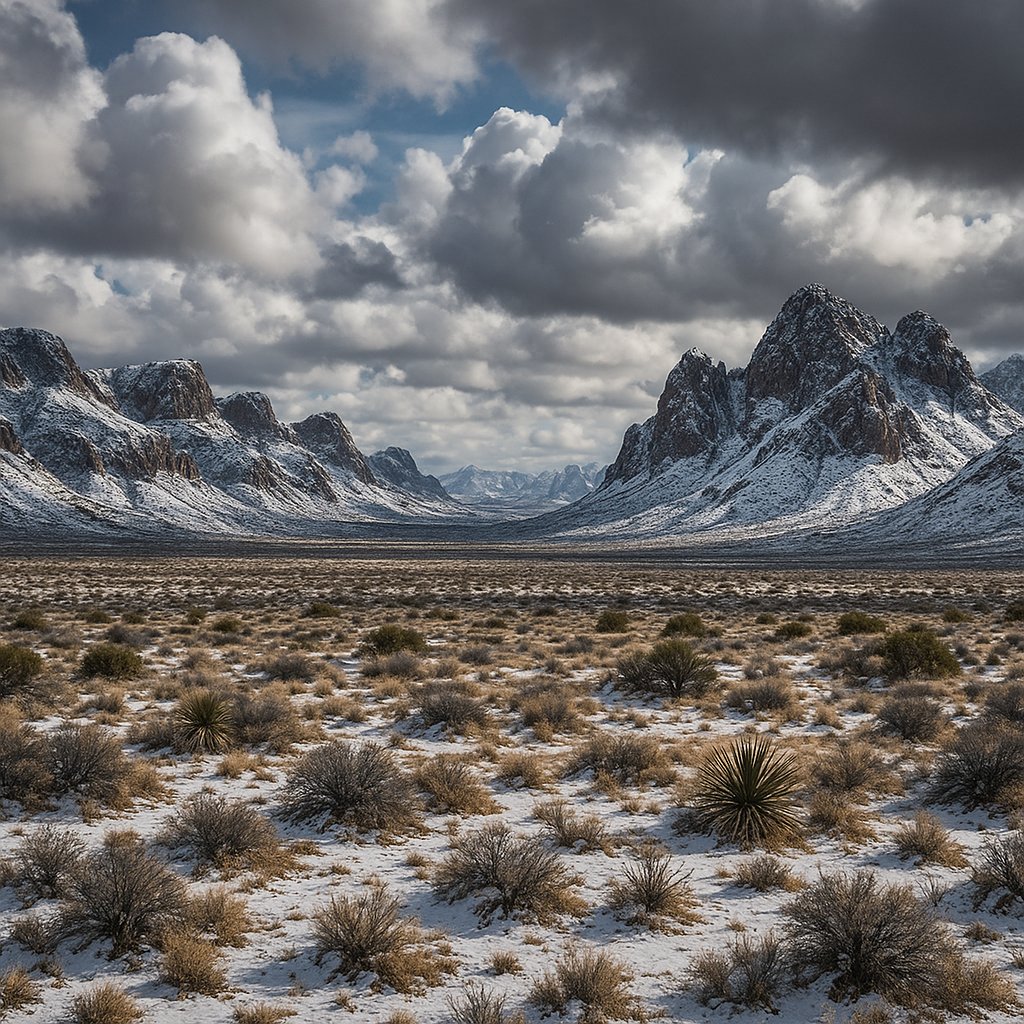 Winter Light on Big Bend Peaks