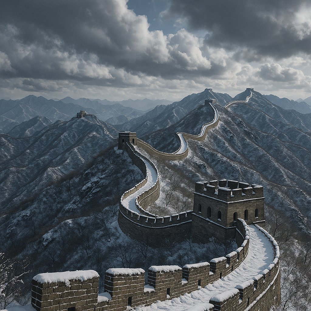 Winter on the Great Wall: A Snow-Covered Sentinel