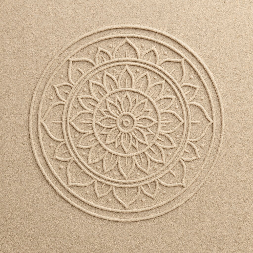 Zen Sand Mandala — Serene Symmetry