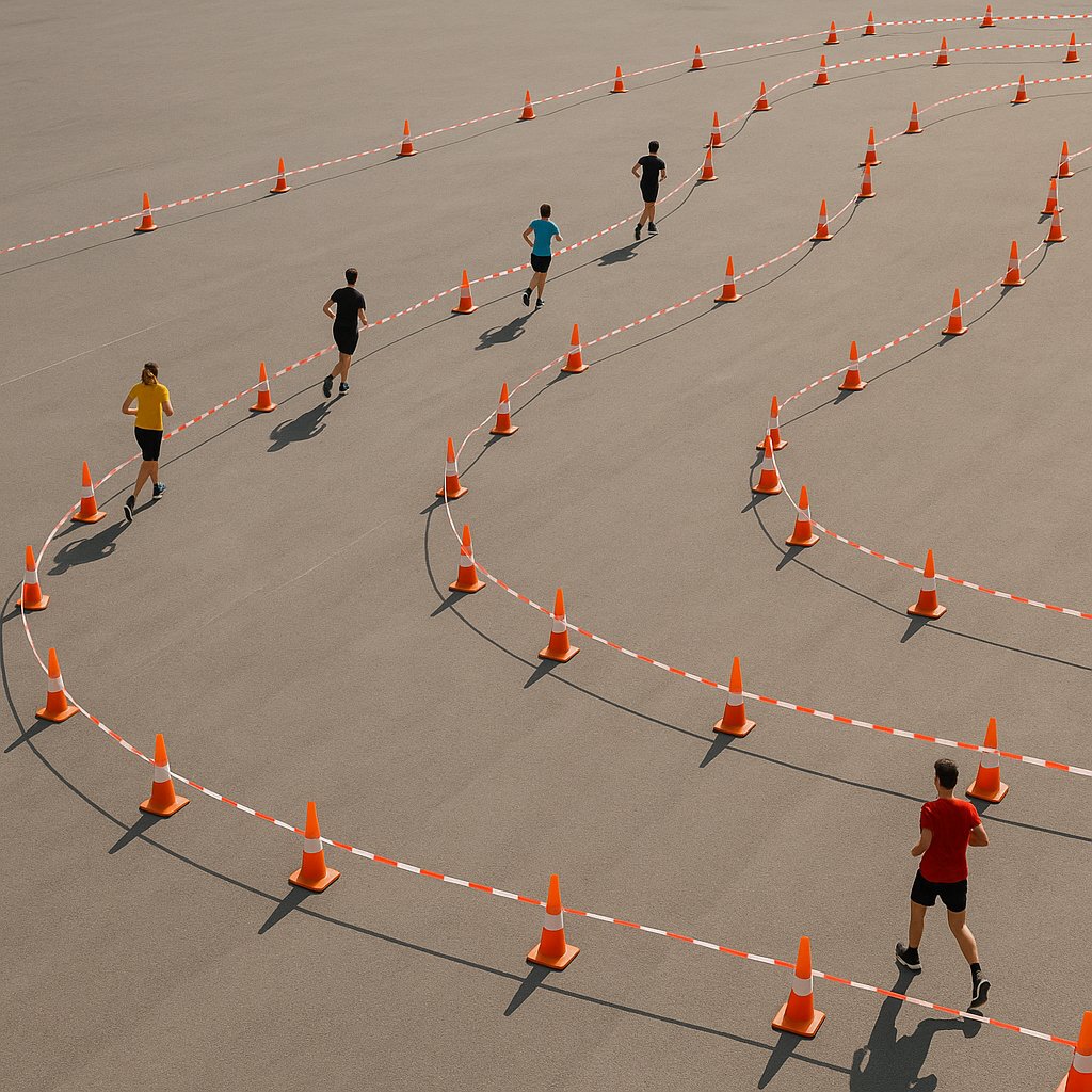 Aerial View of Serpentine Running Course