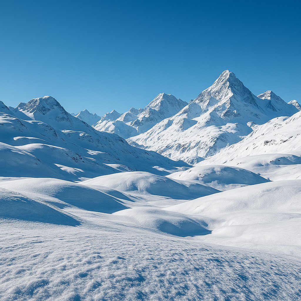 Crystal Peaks: Sunlit Snowfields