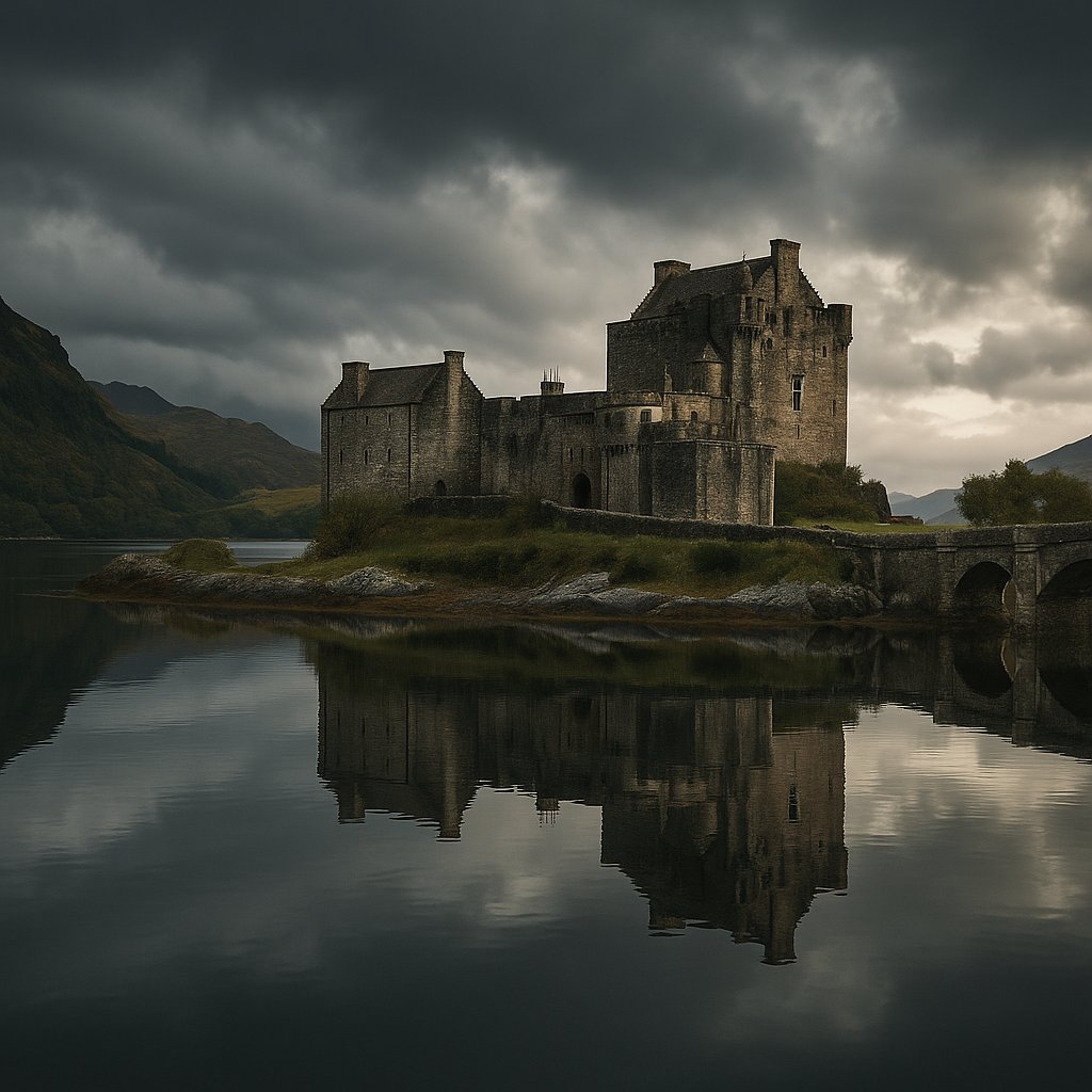 Eilean Donan Castle at Dusk — Moody Reflections
