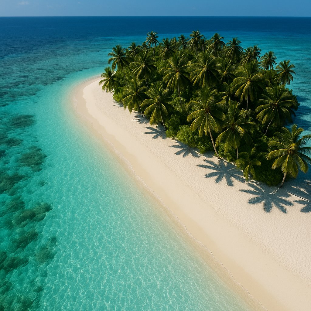 Emerald Atoll — Aerial View of Tropical Maldives Island