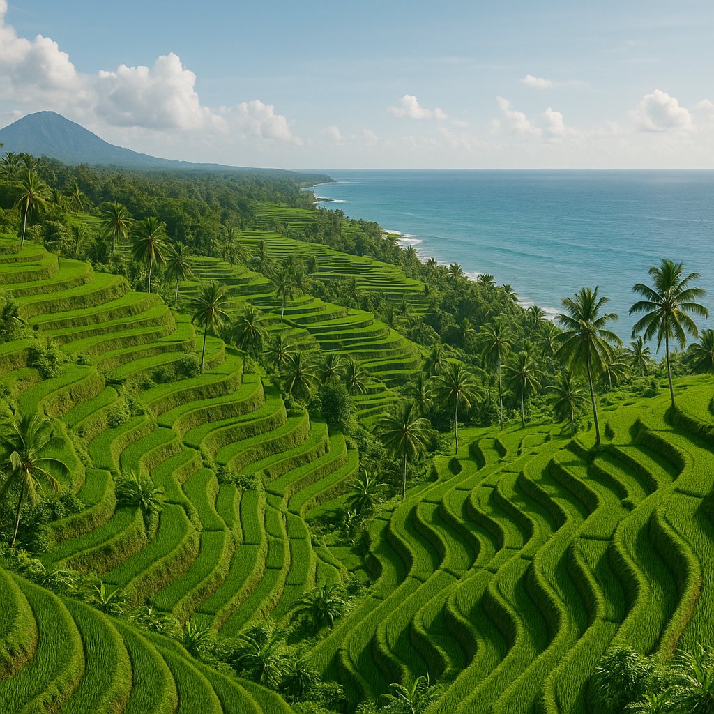 Emerald Terrace Coastline — Bali Panorama