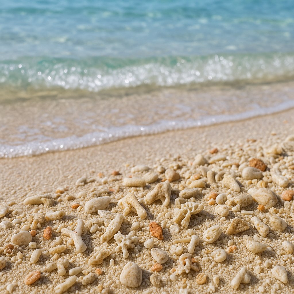 Koh Tao Coral-Speckled Shoreline (Macro Close-Up)