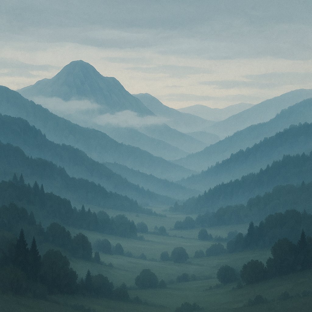 Misty Layered Valley