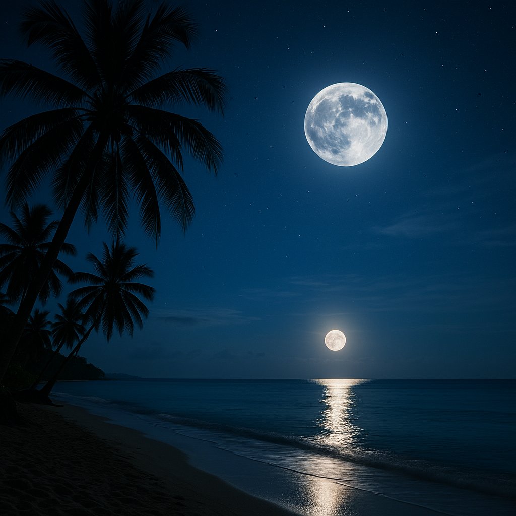Moonlit Calm — Koh Samui Night Beach