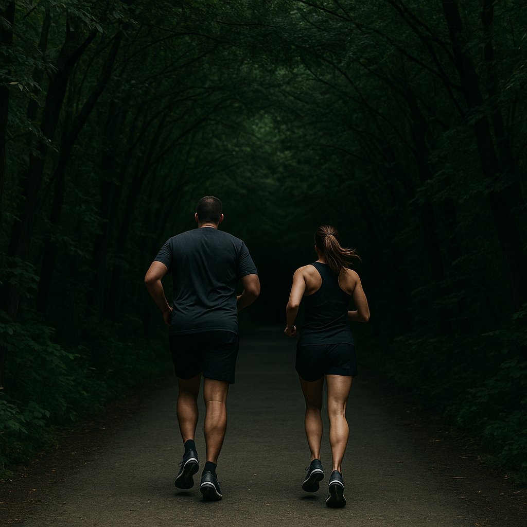 Runners into the Green Tunnel