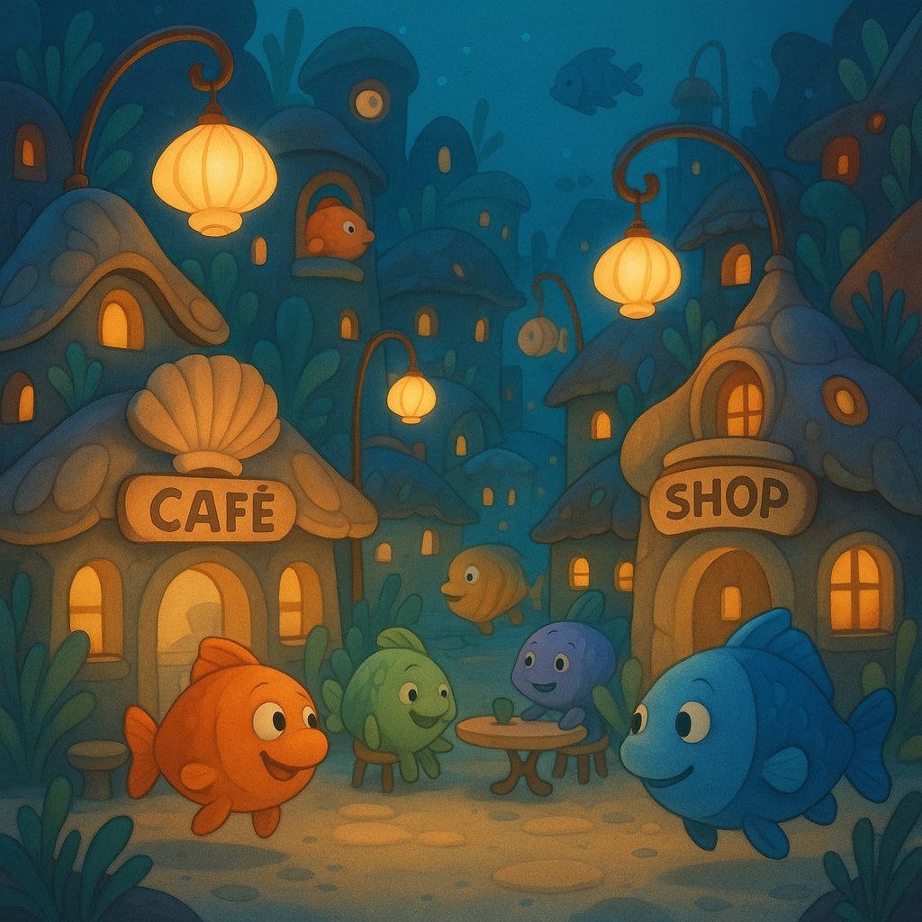 Seaside Lanterns: A Cozy Underwater Fish Town