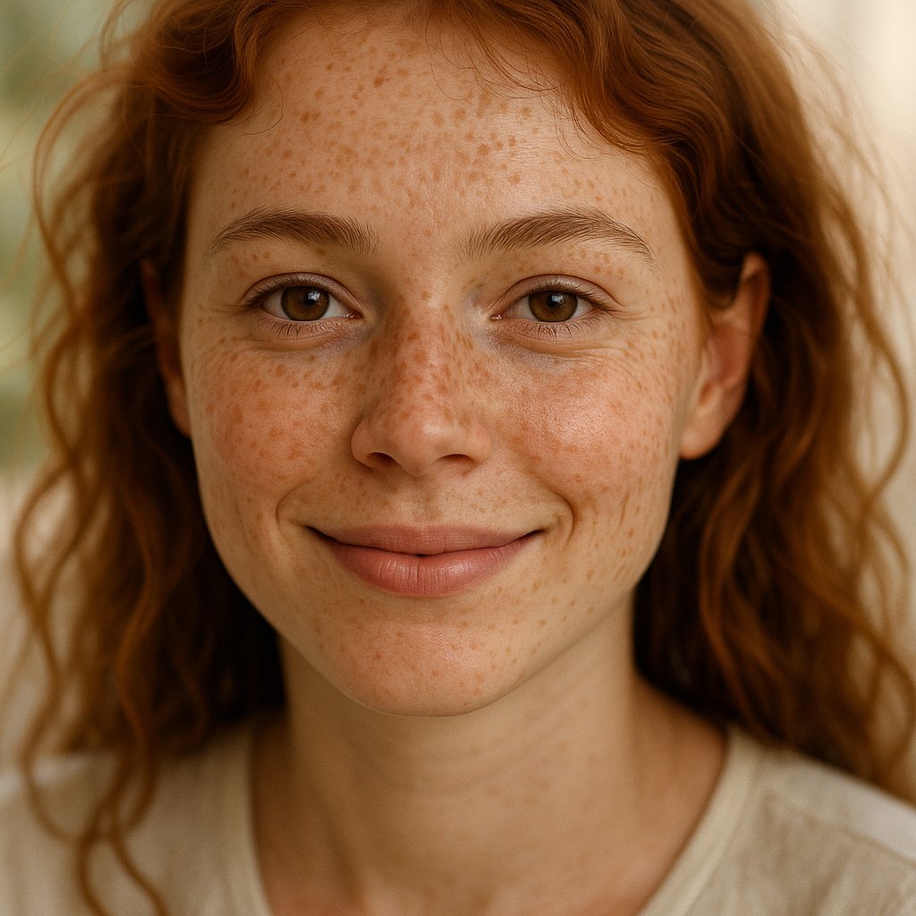 Soft-Daylight Freckled Portrait