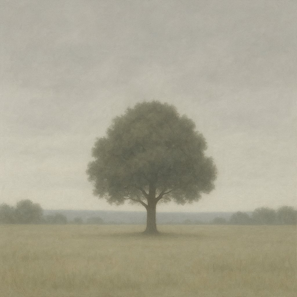 Solitary Oak in Quiet Light
