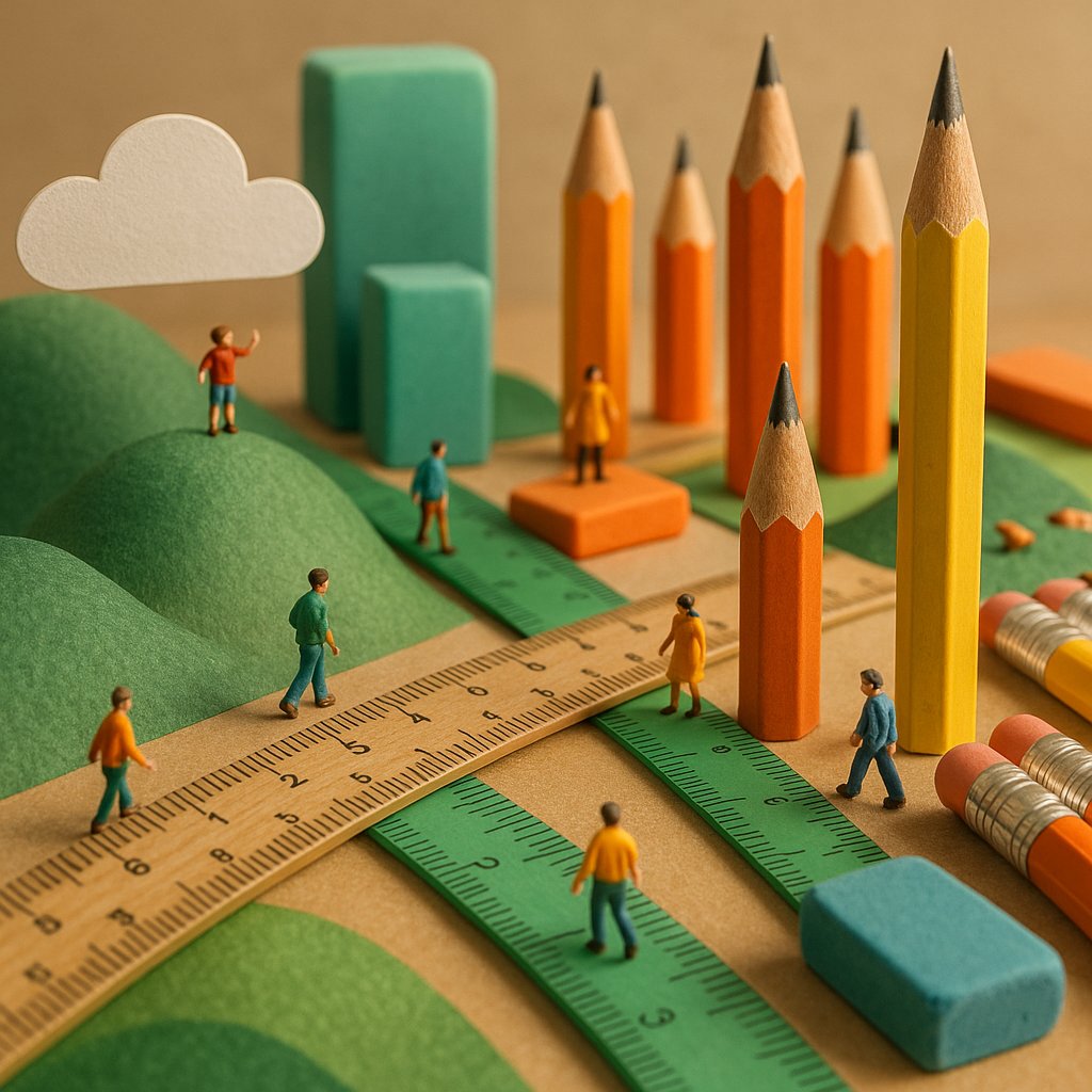 Stationery City: A Miniature World of Rulers and Pencils