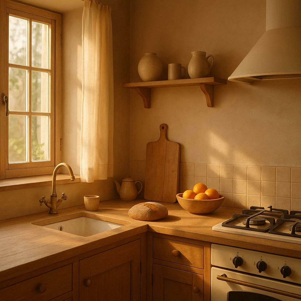 Sunlit Cozy Kitchen Corner