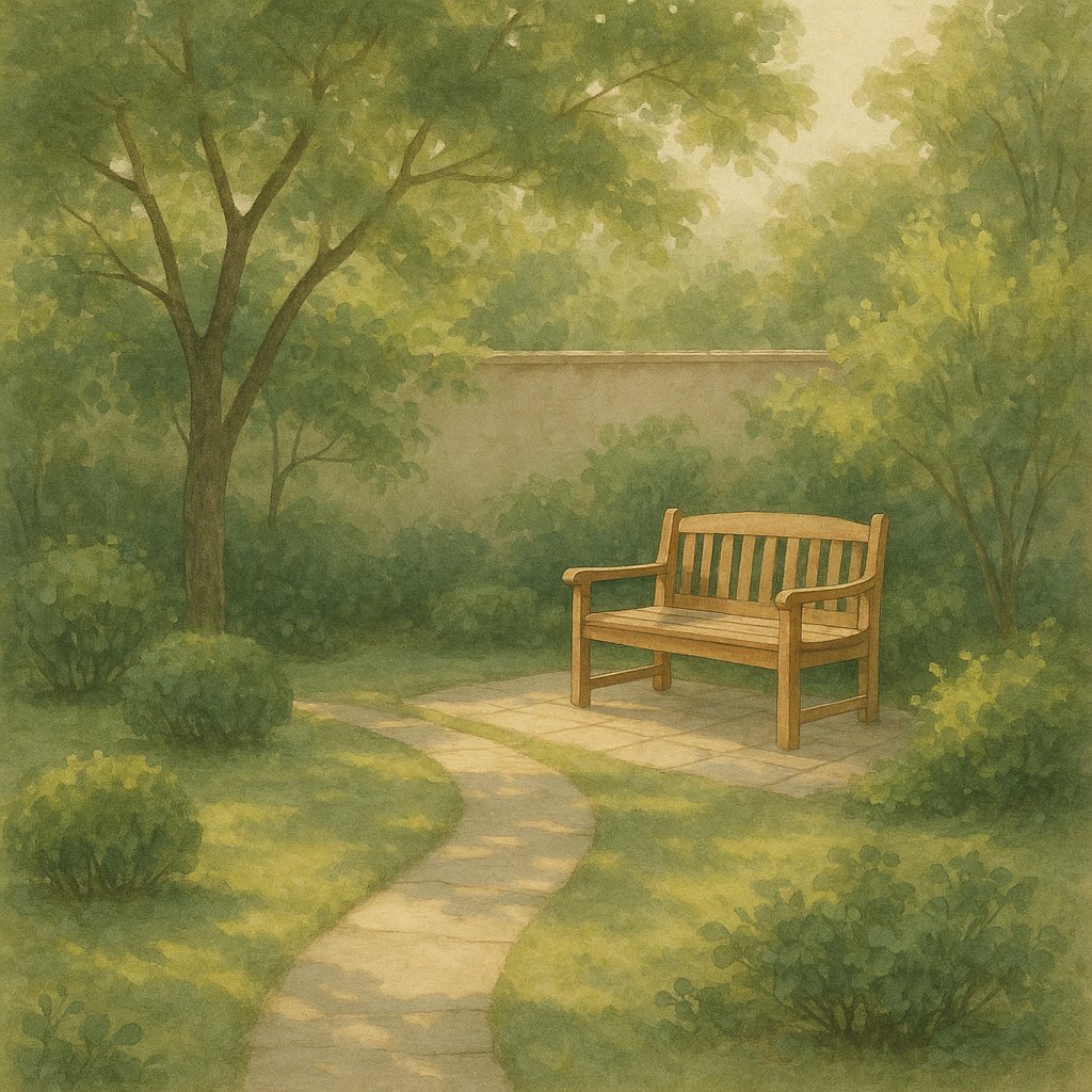 Sunlit Garden Bench
