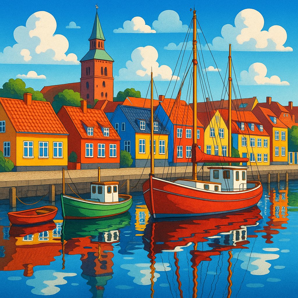 Svendborg Harbor at Noon
