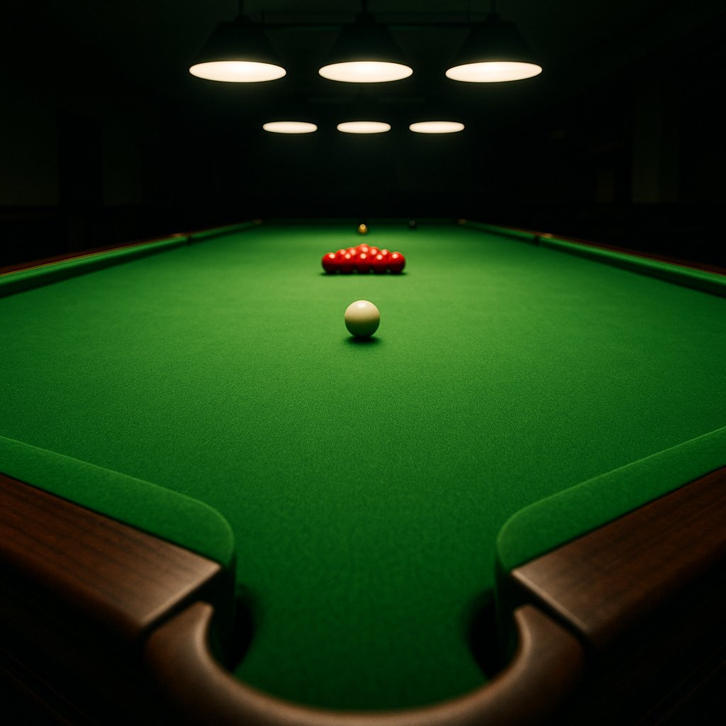 Ultra-wide Snooker Table — Centered Break Shot