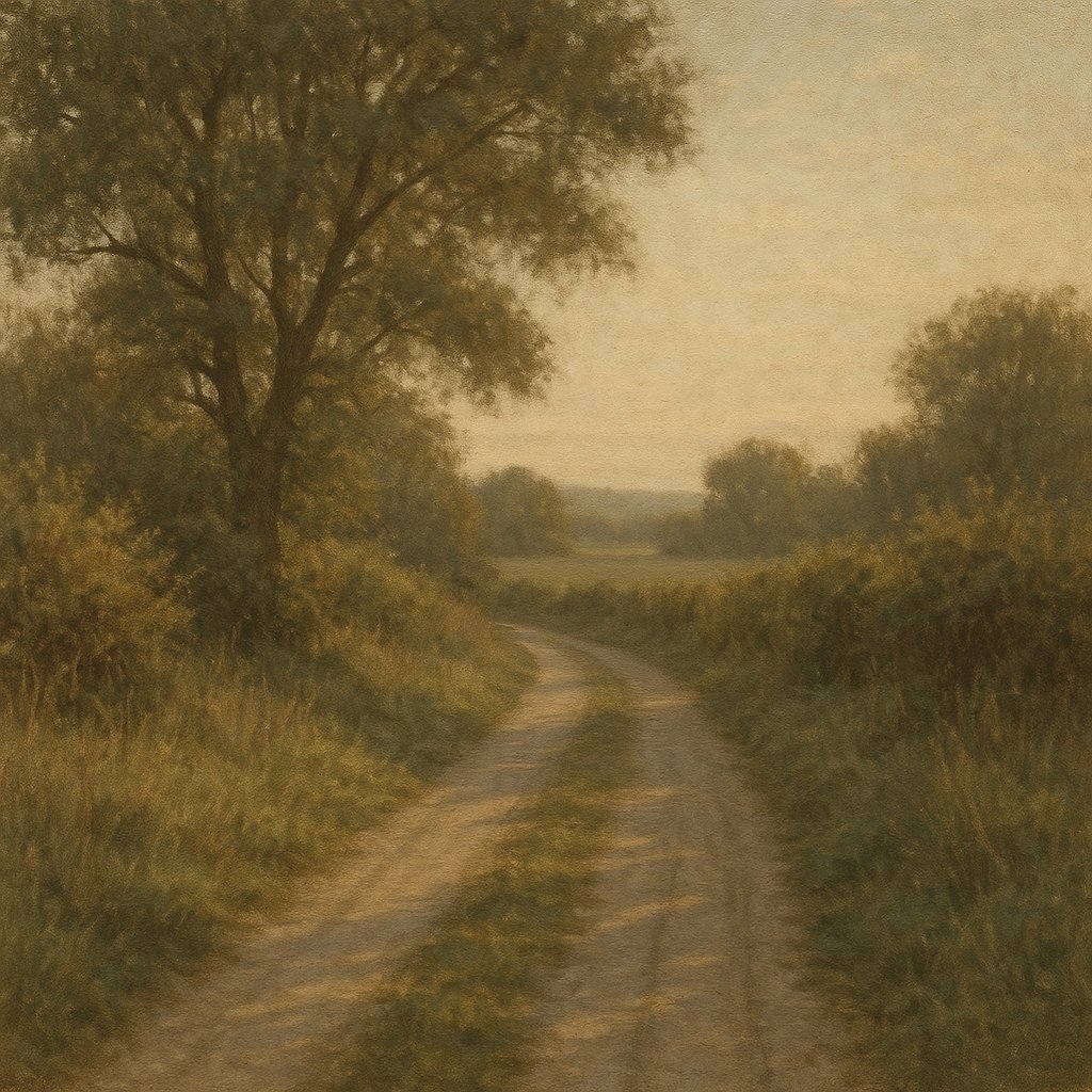 Winding Country Path at Dusk