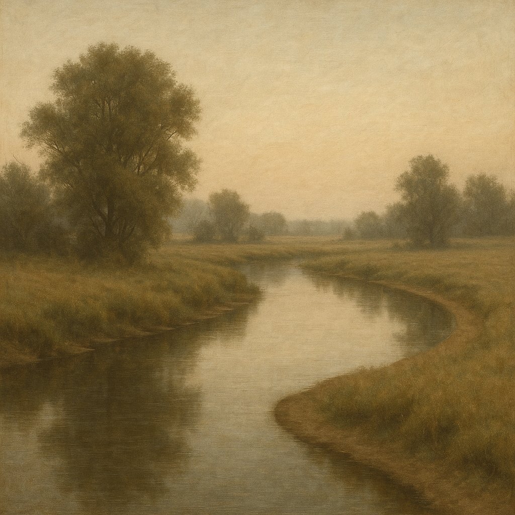 Winding Quiet: A Misty River at Dawn