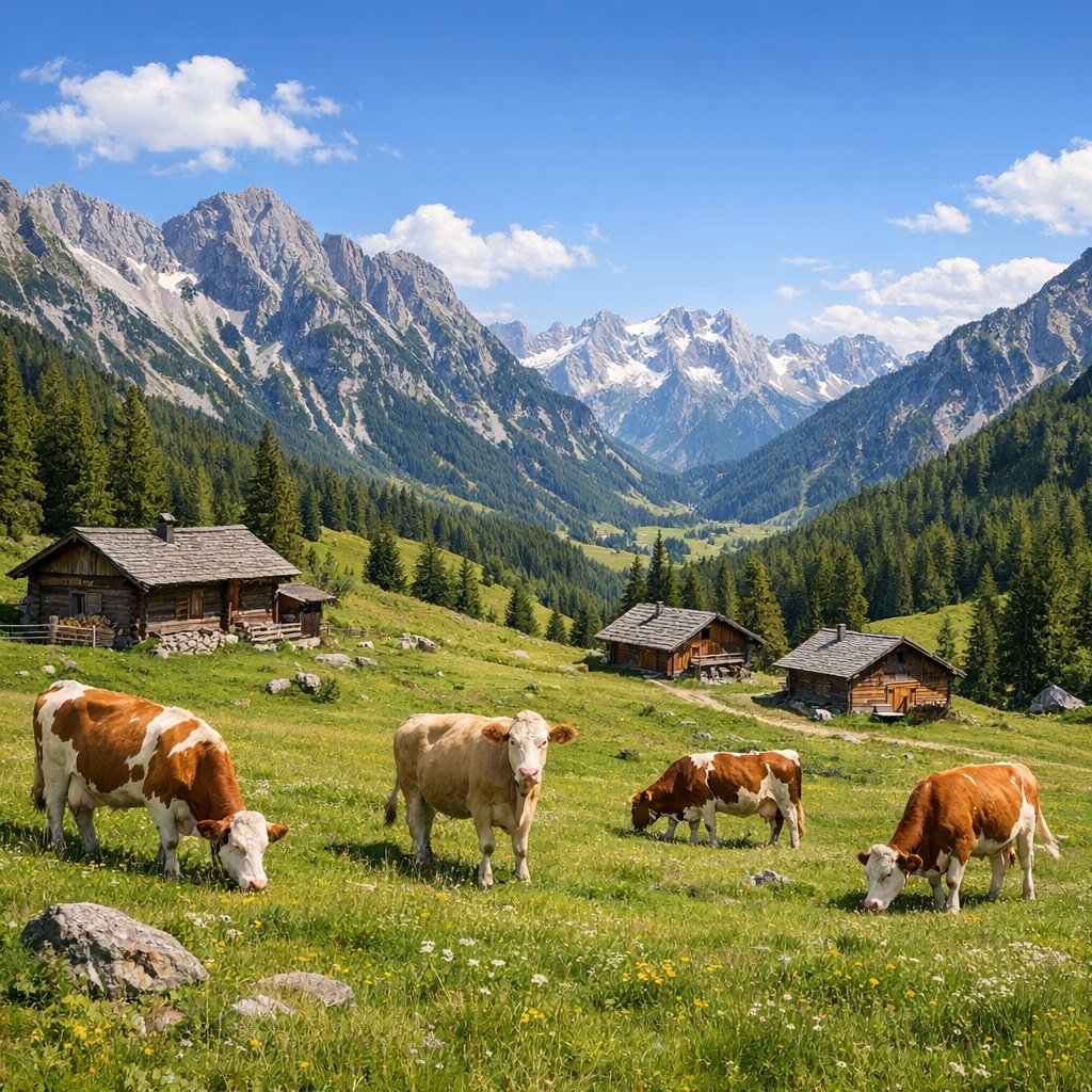 Alpine Pasture in the Austrian Alps